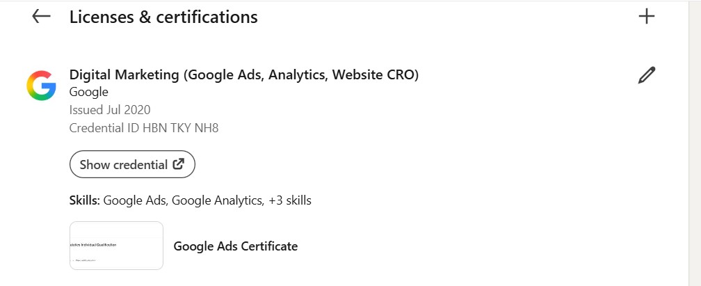 certificate